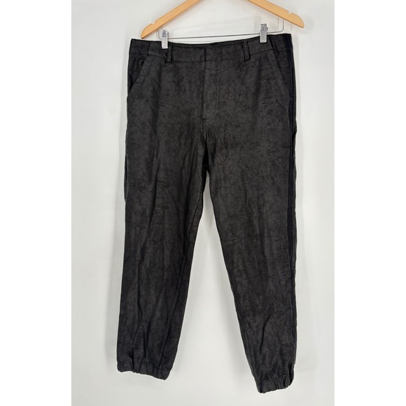 KUT From The Kloth Jogger‎ Pants Textured Black Casual Trousers Size 14 - Picture 1 of 16